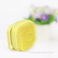 Peigne de nettoyage avec fonction de massage Brosse en silicone pour animaux de compagnie